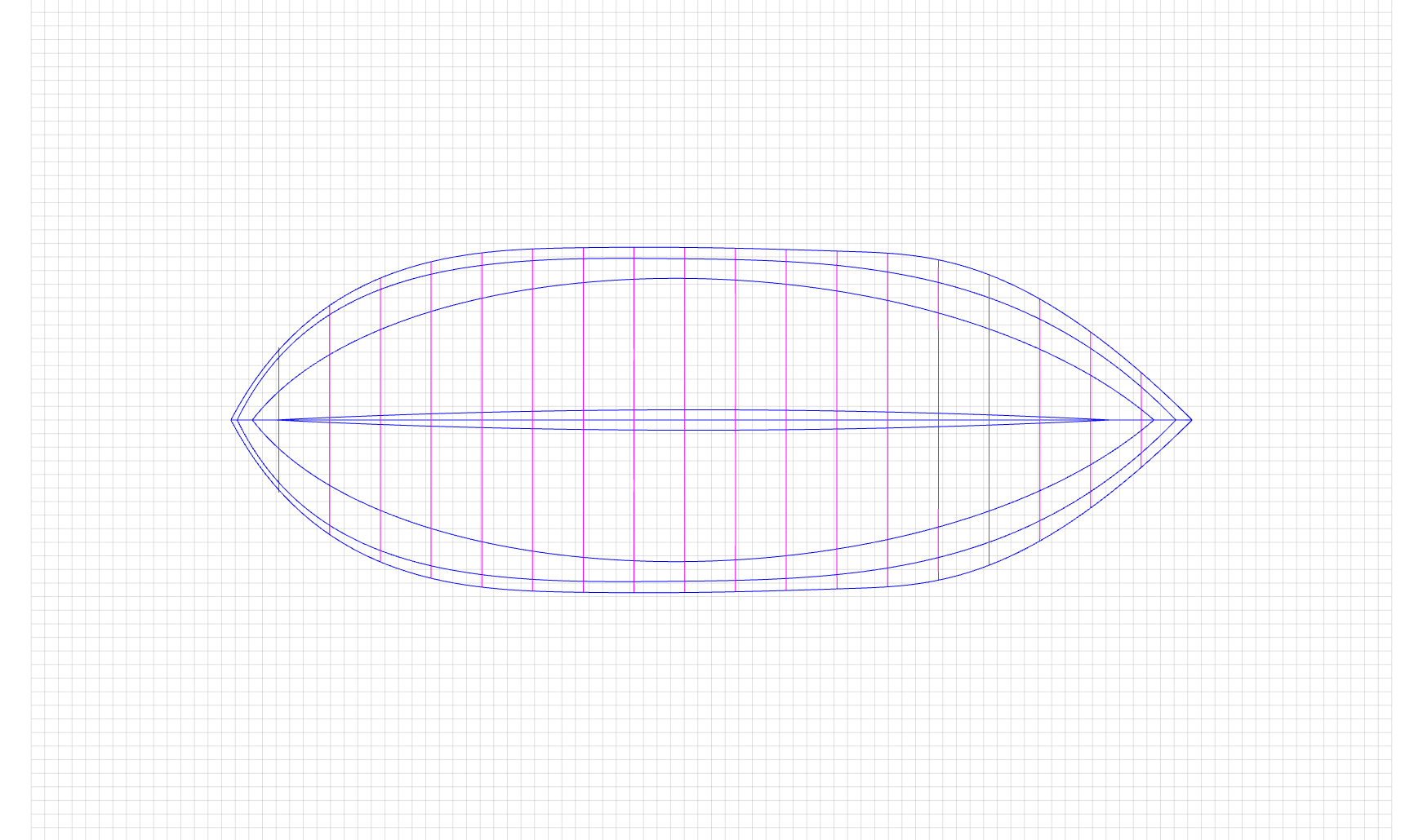 Keel with 6 control points