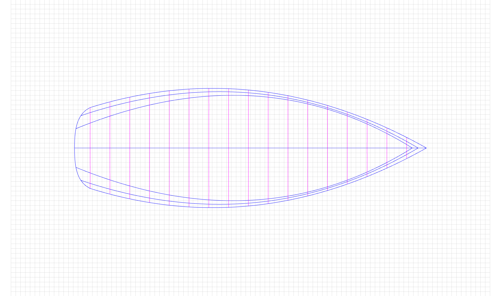Keel with 6 control points
