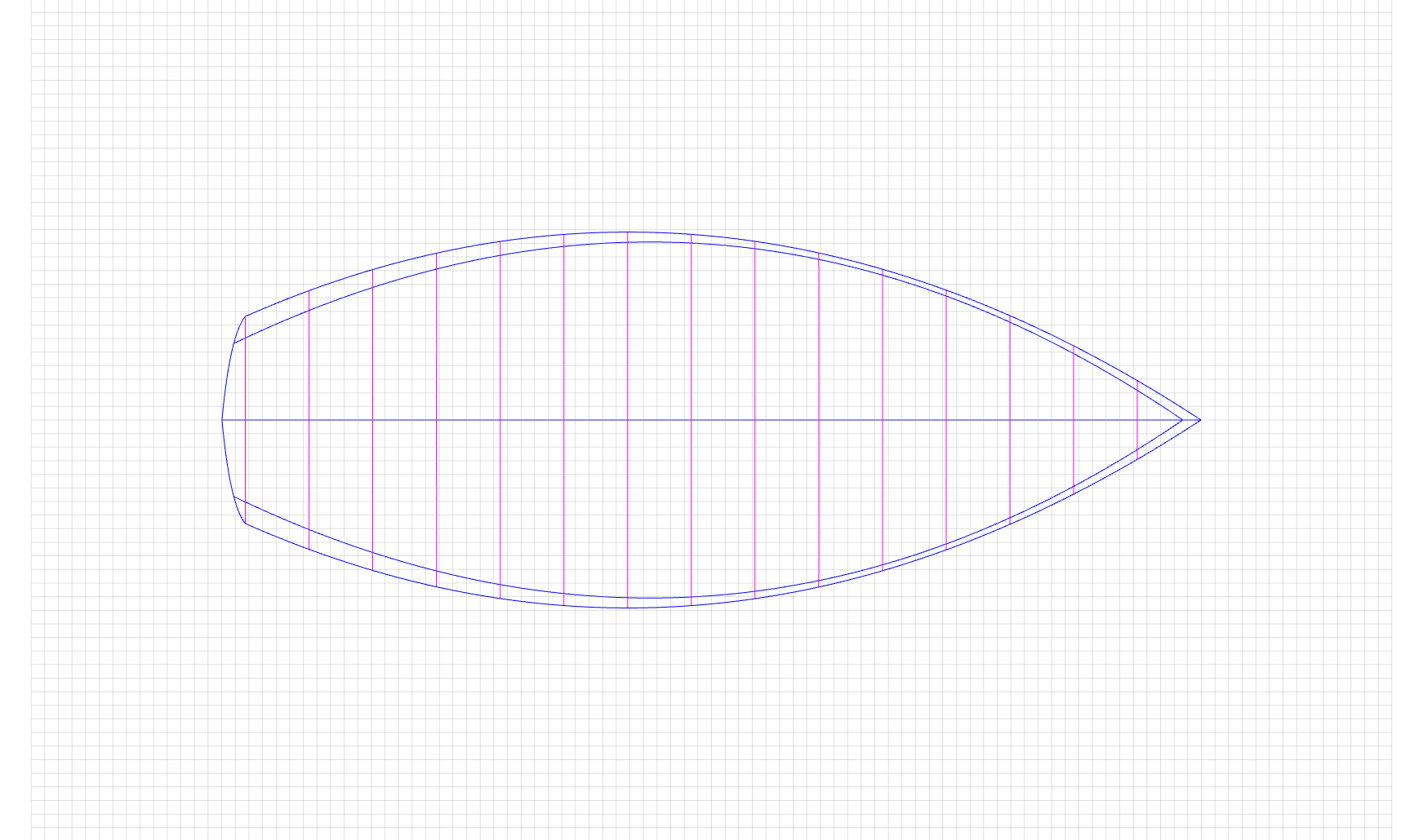 Keel with 6 control points
