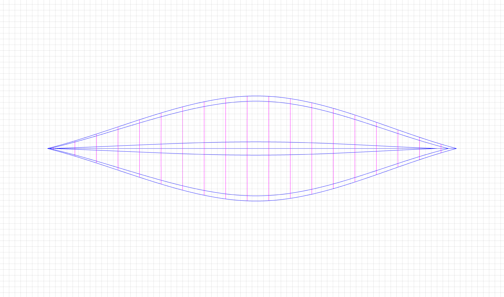 Boat blueprint Up view